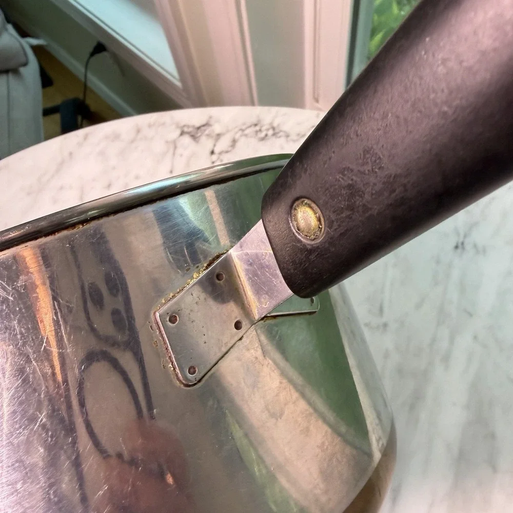 Revere Ware 2 QT Copper Bottom Stainless Steel Sauce Pan Pot NO LID 1801 USA Vtg